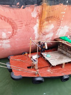 REPAIR S.W OVERBOARD PIPE IN VIETNAM