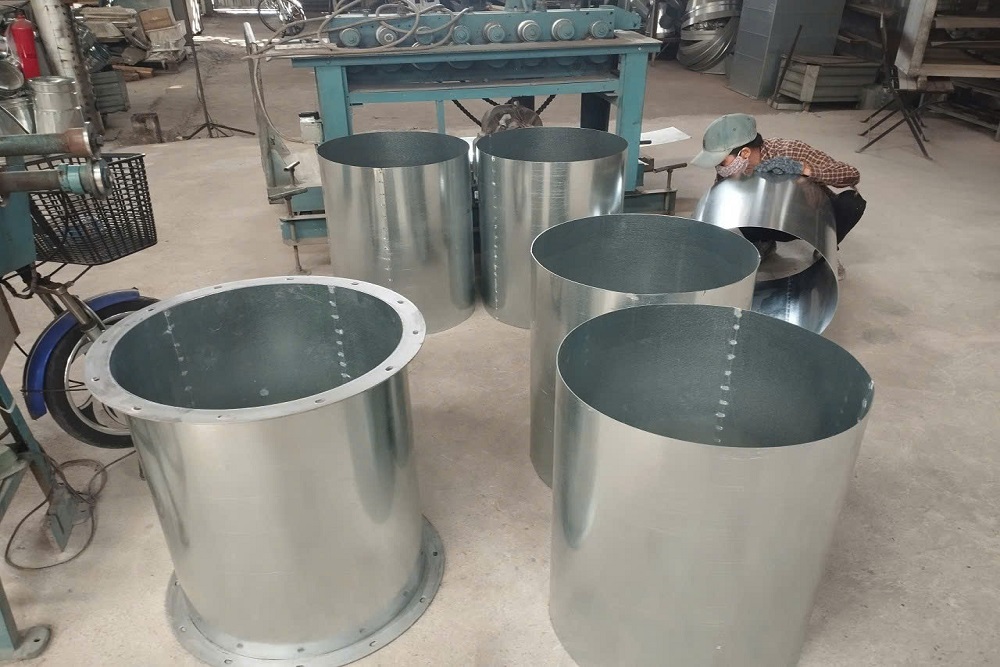 Ventilation ducts fabricated at a VNS workshop